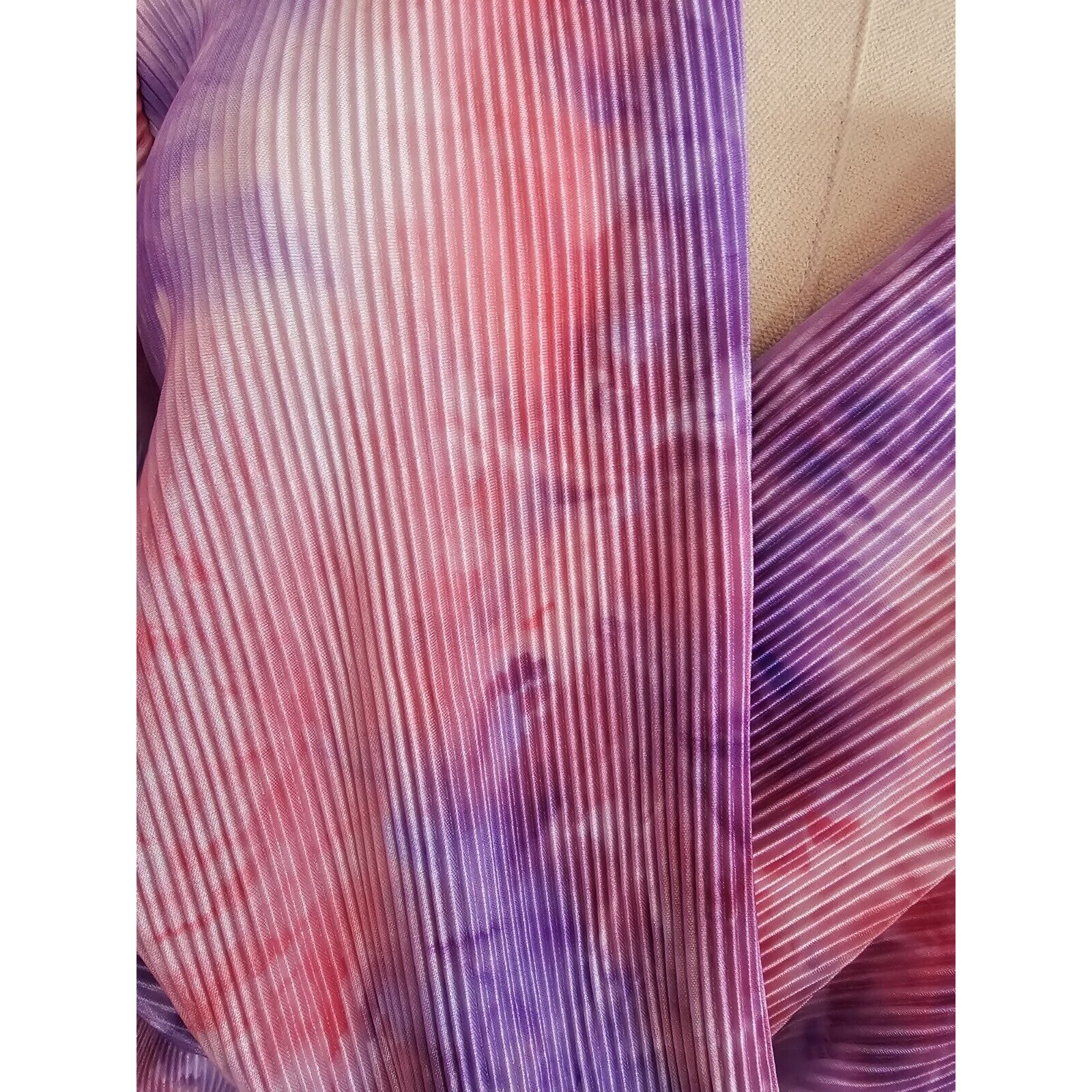 Nwt The Impeccable Pig Tie Dye Pink Purple Pleated V Neck Romper Ladies Small — image 3 of 3